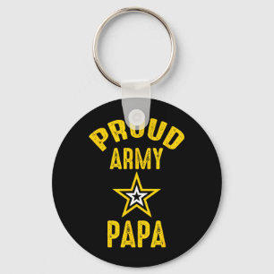 Vintage Proud Army PAPA Veterans Family Reunion Key Ring