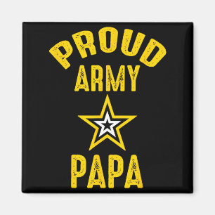 Vintage Proud Army PAPA Veterans Family Reunion Magnet