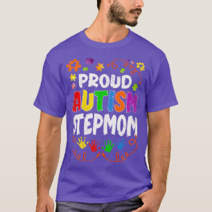 Vintage Proud Autism Stepmom Puzzle Autism Awarene T-Shirt