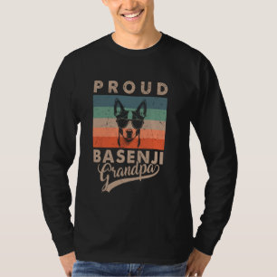 Vintage Proud Basenji Dog Grandpa Dog Owner Father T-Shirt