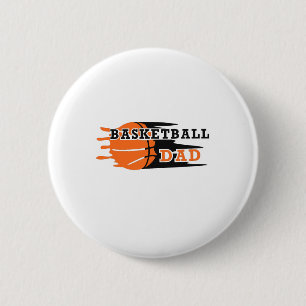 Vintage Proud Basketball Dad Fathers Day Basketbal 6 Cm Round Badge
