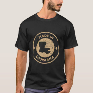 Vintage Proud Made In Louisiana Old Stamp Christma T-Shirt