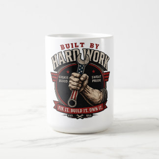 Vintage Proud Mechanic Gift - Built By Hard Work Coffee Mug