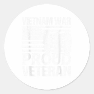 Vintage Proud Vietnam War Veteran For Men Women Pa Classic Round Sticker