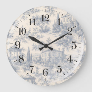 vintage provence pattern large clock