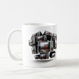 Vintage PRR Locomotives on TV Coffee Mug