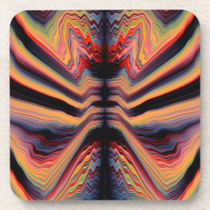Vintage psychedelic pattern coaster