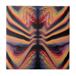 Vintage psychedelic pattern tile