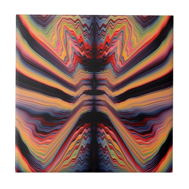 Vintage psychedelic pattern tile (Front)