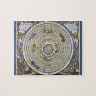 Vintage Ptolemaic Planisphere by Andreas Cellarius Jigsaw Puzzle