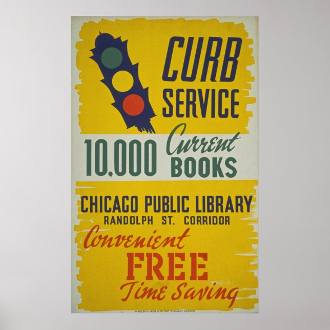 Vintage Public Library Poster (Front)