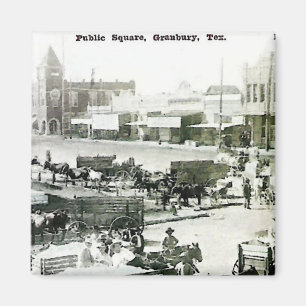Vintage Public Square Magnet Granbury, Texas