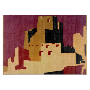 Vintage Pueblos of the Southwest WPA Poster Art Cutting Board