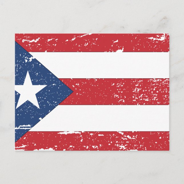 Vintage Puerto Rico Flag Postcard (Front)