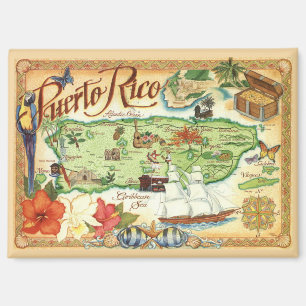 Vintage Puerto Rico Magnet