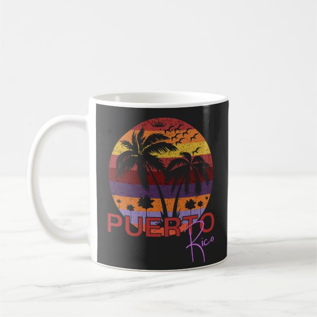 Vintage Puerto Rico Summer Beach Coffee Mug (Left)