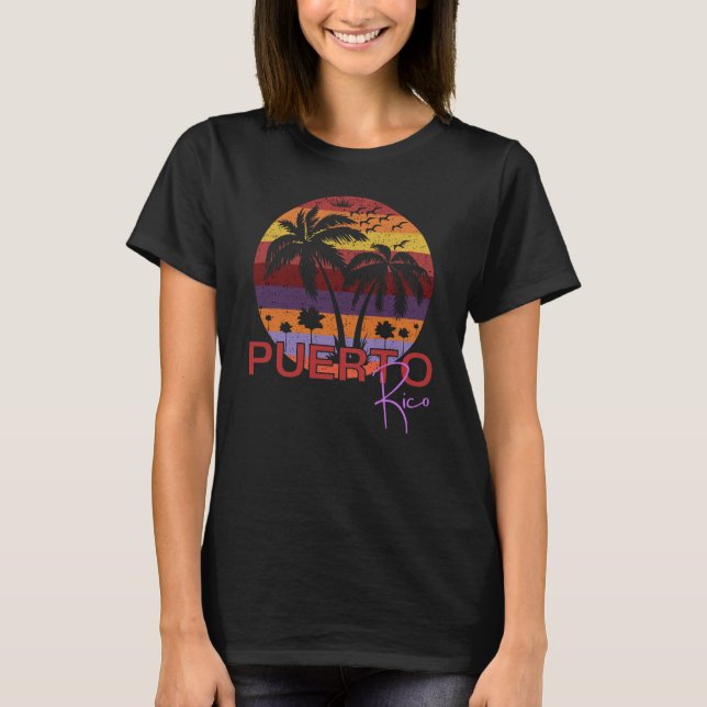 Vintage Puerto Rico Summer Beach T-Shirt (Front)