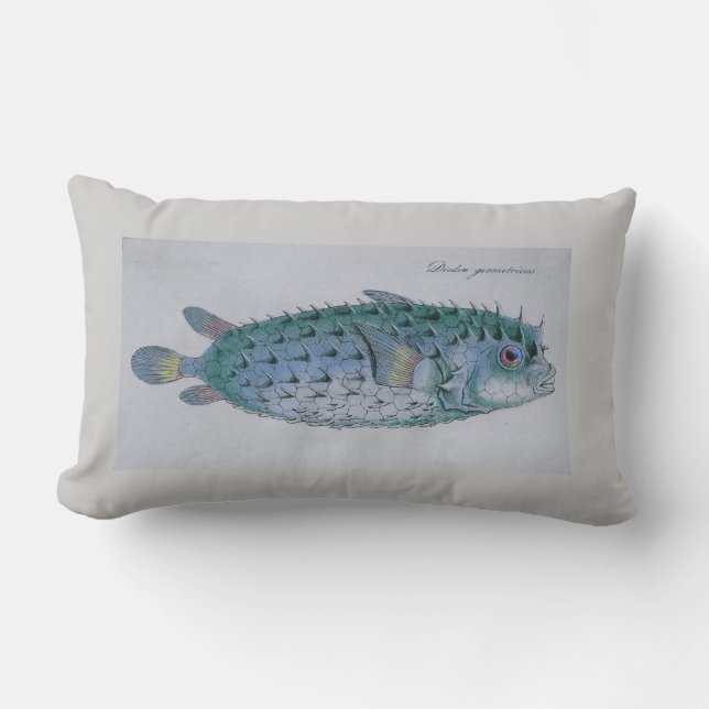 vintage puffer fish pillow (Front)