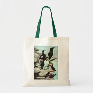 Vintage Puffins and Aquatic Birds by Louis Fuertes Tote Bag
