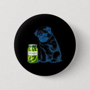 Vintage Pug Dog ckle Jar 6 Cm Round Badge