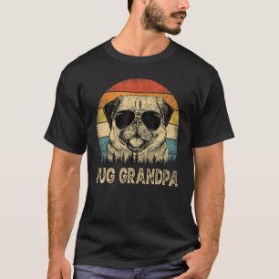 Vintage Pug Grandpa Dog Father s Day T-Shirt