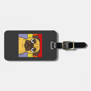 Vintage Pug Sarcastic Silly Puppy Dog Lover Humour Luggage Tag