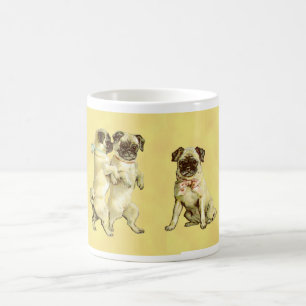 Vintage Pugs on a Mug