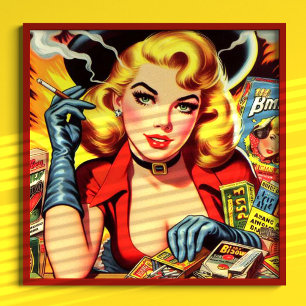 Vintage Pulp Country Girl Poster