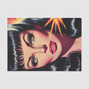 Vintage Pulp Girl Tissue Paper