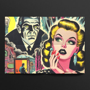 Vintage Pulp Illustration Tissue Paper