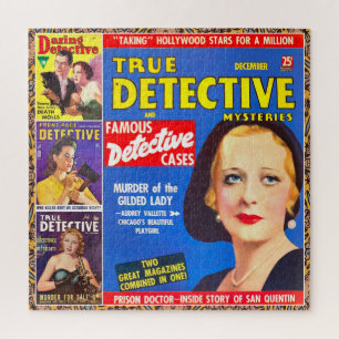 vintage PULP MAGAZINE COVER ART 1940S Jigsaw Puzzle