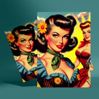 Vintage Pulp Western Girls