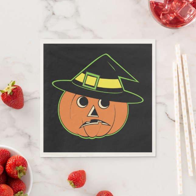 Vintage Pumpin Witch  Napkin (Insitu)