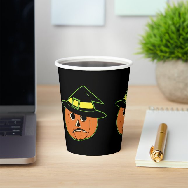 Vintage Pumpin Witch  Paper Cups (Insitu)