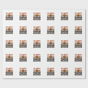 Vintage Pumpkin Believer Halloween Shirt Design_1 Wrapping Paper
