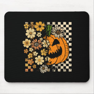Vintage Pumpkin Flower Halloween Fall Thankgiving Mouse Pad