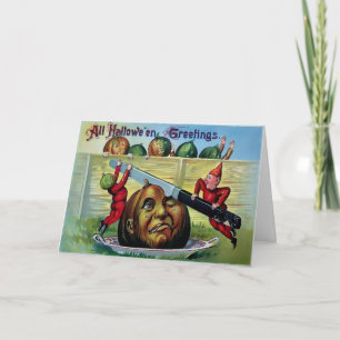 Vintage Pumpkin Halloween Card