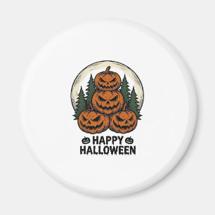 Vintage Pumpkin Halloween Jack O Lantern Forest Sh Magnet