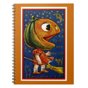Vintage Pumpkin Head Notebook