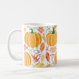 vintage pumpkin illustration set isolated on white coffee mug