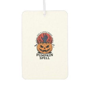 Vintage Pumpkin Spell Halloween Witch Hand Art_1 Car Air Freshener
