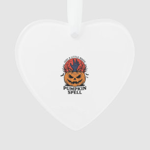 Vintage Pumpkin Spell Halloween Witch Hand Art_1 Ornament
