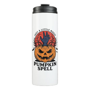 Vintage Pumpkin Spell Halloween Witch Hand Art_1 Thermal Tumbler
