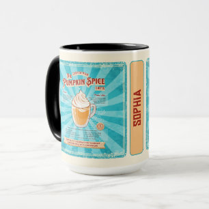 Vintage Pumpkin Spice Latte - Recipe Poster Mug