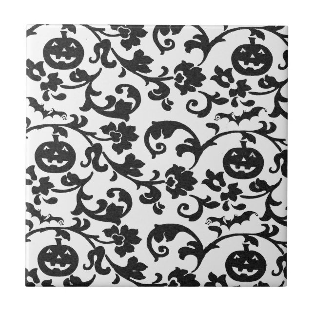 Vintage Pumpkin Vines Tile (Front)