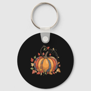 Vintage Pumpkin Women's Autumn Fall Thanksgiving H Key Ring