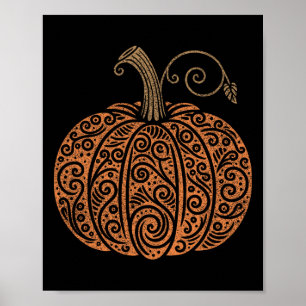 Vintage Pumpkin Women's Autumn Fall Thanksgiving H Poster