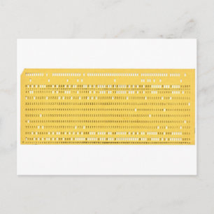 Vintage punched card for computer data storage