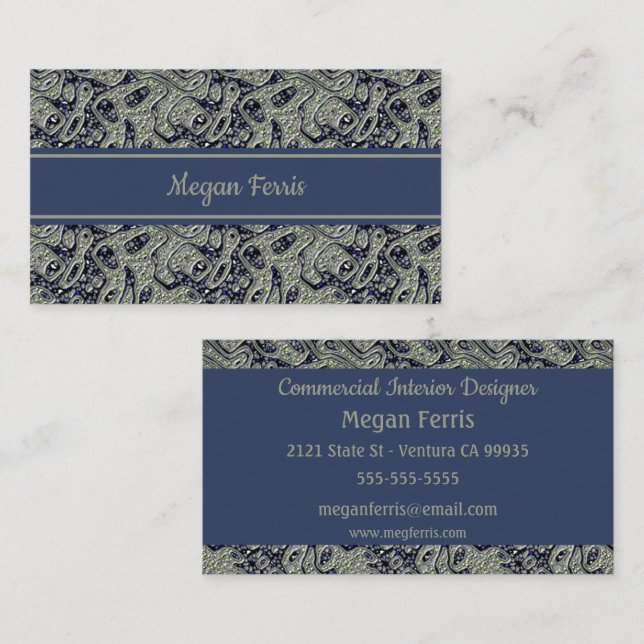 Vintage Punched Tin Business Card (Front/Back)