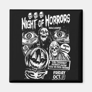 Vintage Punk Scary Night of Horrors Ghosts Spooky Magnet